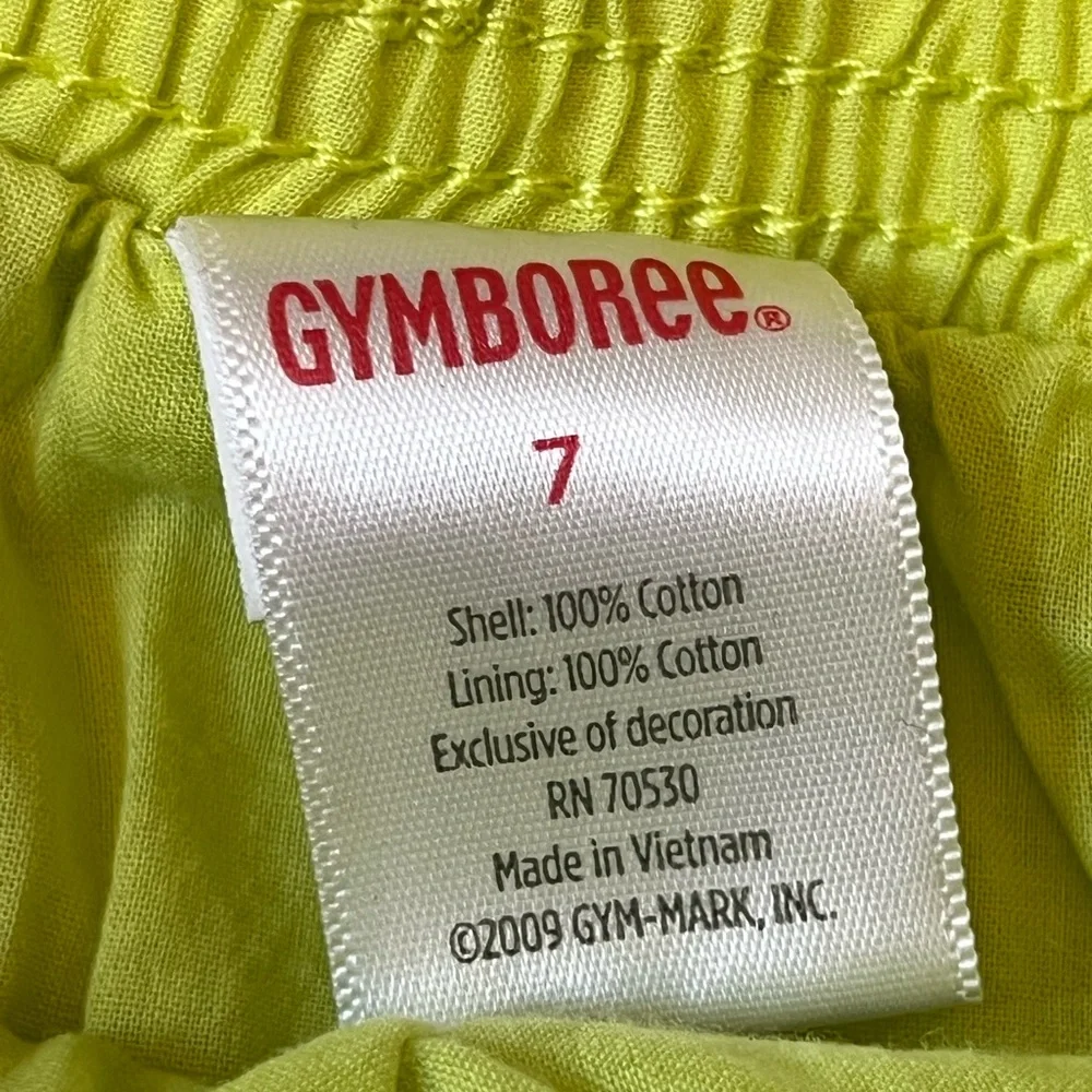 Vintage Gymboree Citrus Cooler Green Skater Skirt‎ Sz 7 Sequins Embroidery